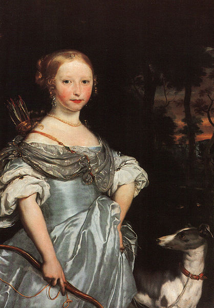 Portrait of a young girl as Diana